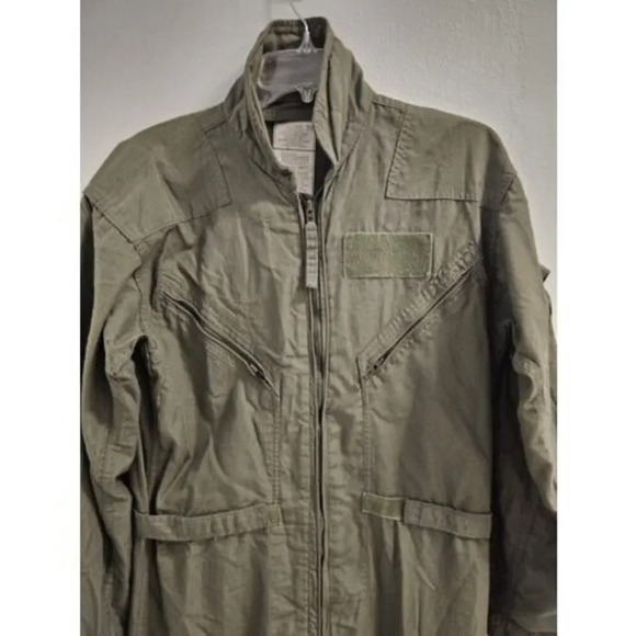 USAF Coveralls Flyers Fire Resistant Summer Men 40 Regular  Sage Green CWU-27/P - Picture 2 of 16
